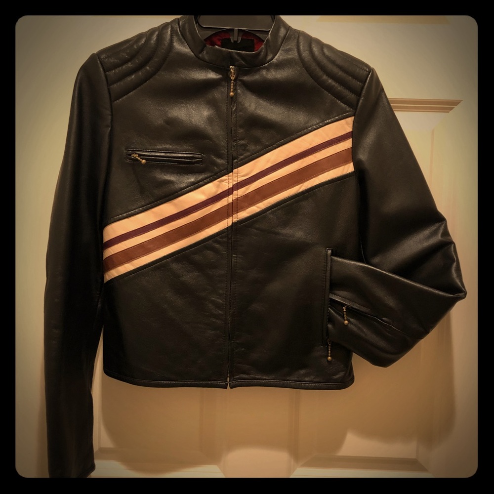 MNG Leather Biker Jacket  size S